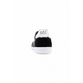 Zapatillas atléticas de cuero blanco y negro