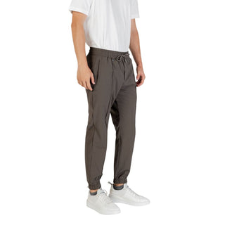 Green Polyester Casual Pants