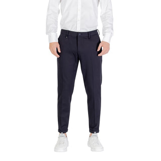 Blue Viscose Dress Pants