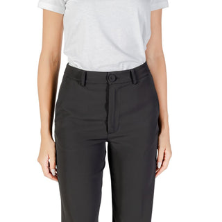 Pantalones casuales de poliéster negro
