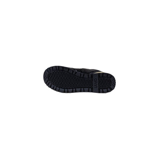 Zapatillas con plataforma de cuero artificial negras