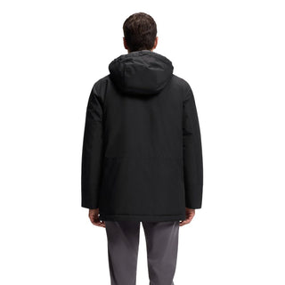 Black Polyester Full-Length Jacket