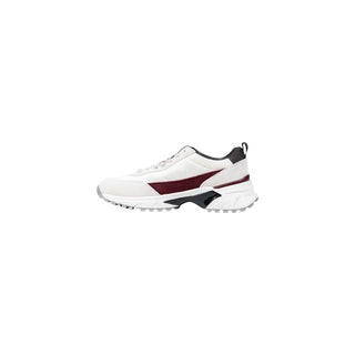 Zapatillas gruesas crema de cuero ante
