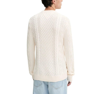 Cremefarbenes Sweatshirt aus recycelter Baumwolle
