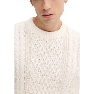 Cremefarbenes Sweatshirt aus recycelter Baumwolle