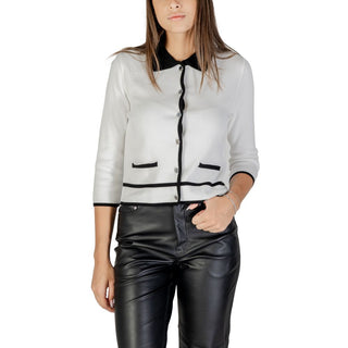 Sudadera de viscosa negra y blanca