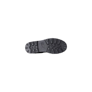 Black Leather Lace-Up Boots