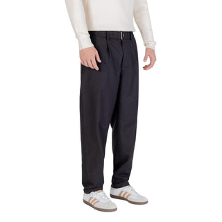 Schwarze lässige Baumwollhose