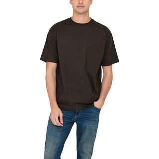 Braunes Bio-Baumwoll-T-Shirt