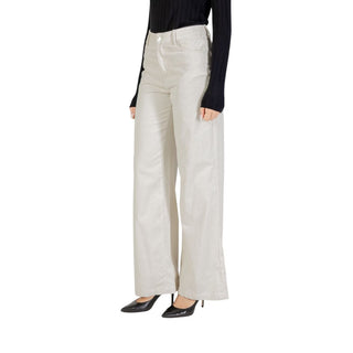 Pantalones casuales de algodón beige  