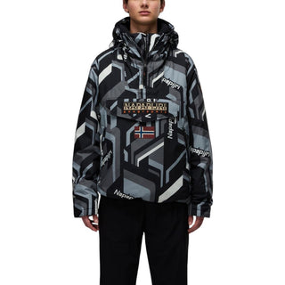 Zweifarbige Jacke aus recyceltem Polyester