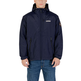 Blaue Polyamid-Shelljacke