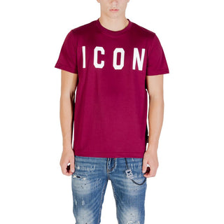 Bordeauxrotes Baumwoll-T-Shirt