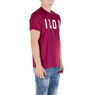 Bordeauxrotes Baumwoll-T-Shirt