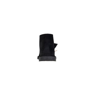 Botas negras de cuero ante con cordones