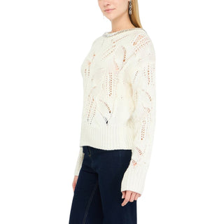 Weißes Marabou-Sweatshirt