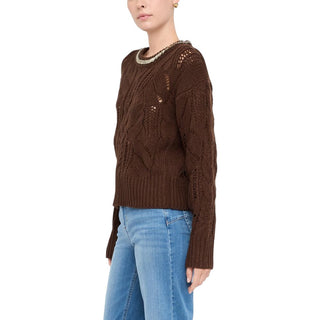 Braunes Marabou-Sweatshirt