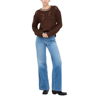 Braunes Marabou-Sweatshirt