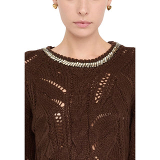Braunes Marabou-Sweatshirt