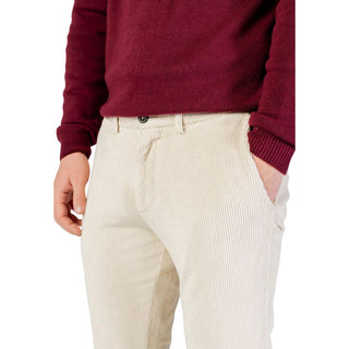 Pantalones beige de algodón