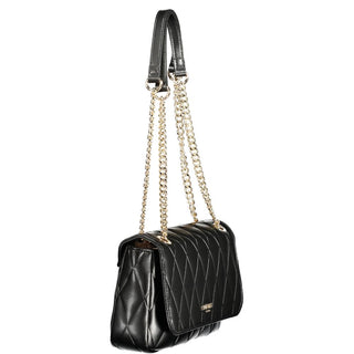 Schwarze Damenhandtasche aus Polyurethan