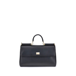 Bolso de hombro Bos Taurus de piel de becerro negra
