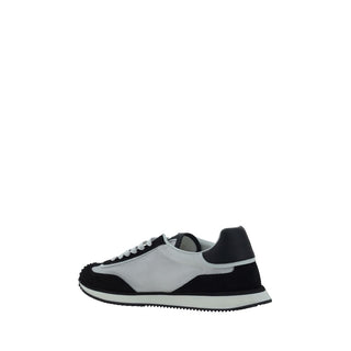 White Fabric Athletic Sneakers