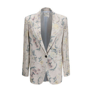 Multicolor Viscose Full-Length Jacket