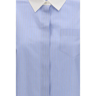 Blue Cotton Pattern Shirt
