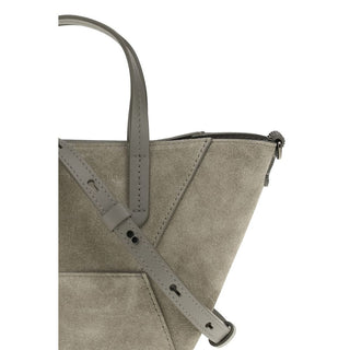 Schultertasche aus braunem Kalbsleder vom Bos Taurus
