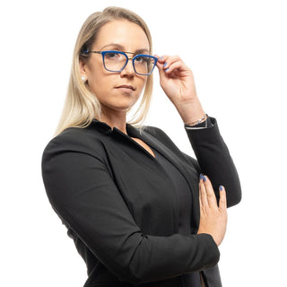 Gafas (montura) de metal y plástico azul