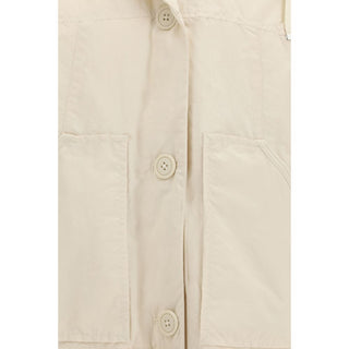 Chaqueta shell de poliamida beige  
