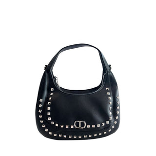 Bolso de hombro negro de PU para mujer
