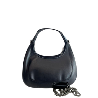 Bolso de hombro negro de PU para mujer