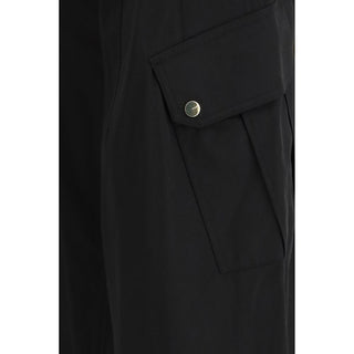 Schwarze Baumwoll-Cargohose
