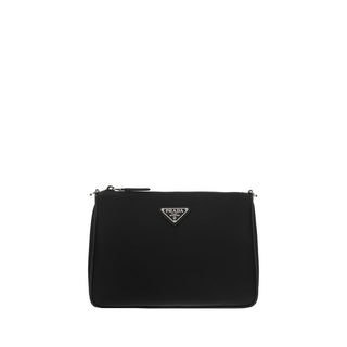 Black Recycled Polyamide Shoulder Bag