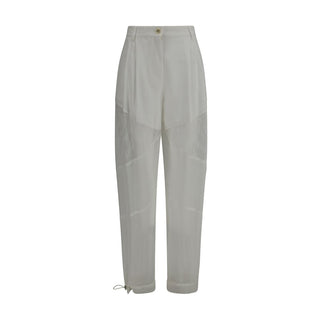 Weiße Freizeithose aus Polyester