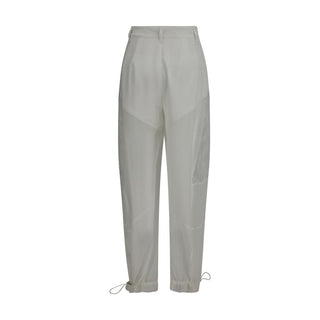 Weiße Freizeithose aus Polyester
