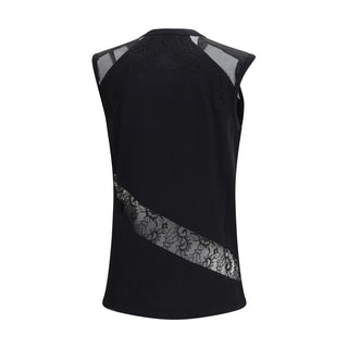 Schwarzes Baumwoll-T-Shirt