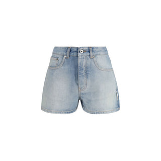 Blaue Bermuda-Shorts aus Baumwolle