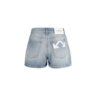 Blaue Bermuda-Shorts aus Baumwolle