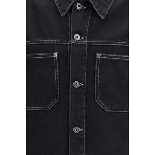 Black Cotton Denim Jacket