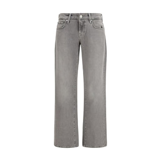 Graue gerade geschnittene Jeans aus Baumwolle