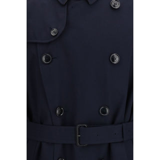 Blue Cotton Trench Coat