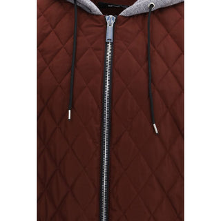 Bomber de tela burdeos