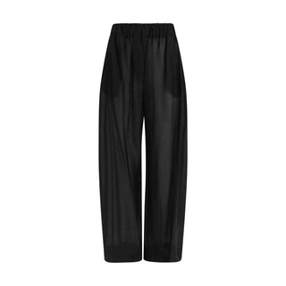 Black Lyocell Casual Pants