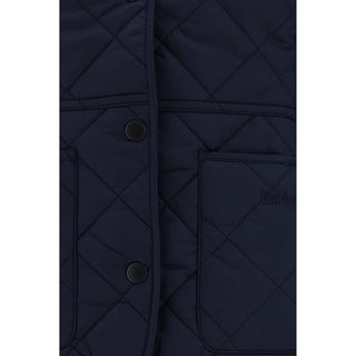 Chaqueta larga azul de poliamida  