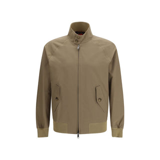 Beigefarbene Polyesterjacke