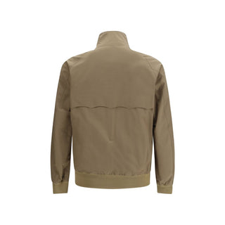 Beigefarbene Polyesterjacke