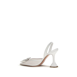 Zapatos de tacón alto blancos de poliéster